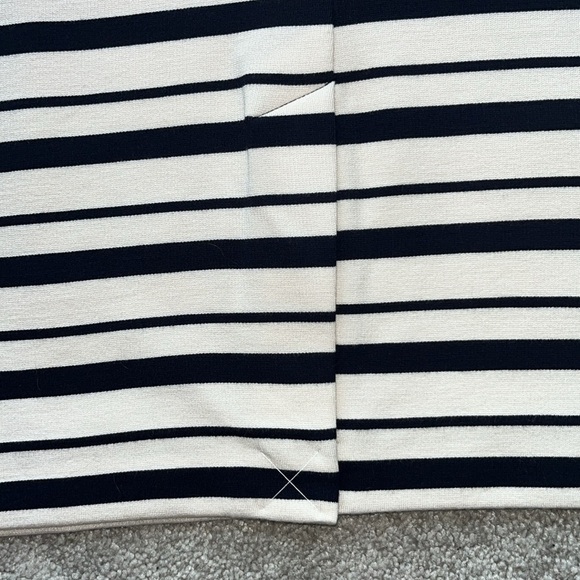 Ann Taylor Black and White Striped Ponte Knit Midi Dress Size SP - Picture 6 of 11